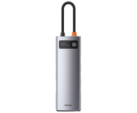 BASEUS Hub 8w1 Metal Gleam USB-C do 3x USB 3.0 + HDMI + USB-C PD + RJ45 + microSD/SD CAHUB-CV0G - 731712 - zdjęcie 4